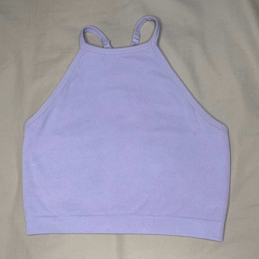 Forever 21 Lavender Fitted Crop Top